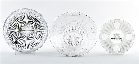 American cut-glass centerbowl plate