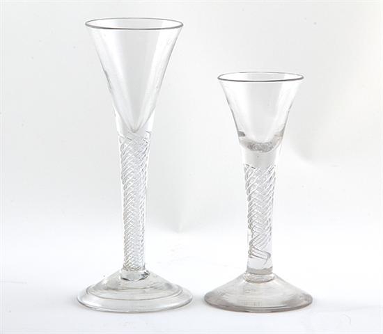 Fine Georgian airtwist wine glasses 13a944