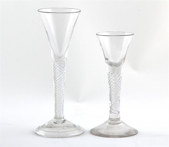 Fine Georgian airtwist wine glasses