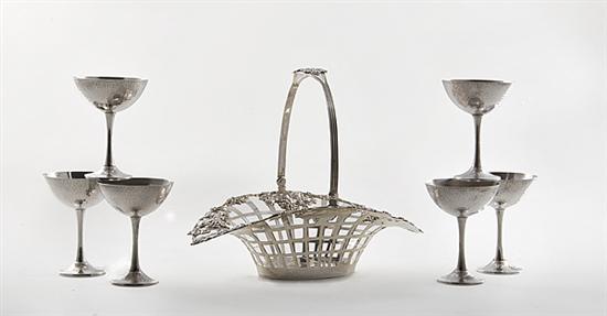 American sterling basket and set 13a968