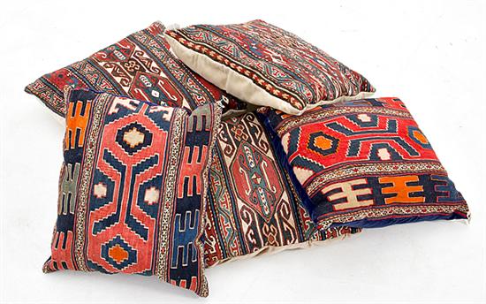 Caucasian mafrash panel pillows