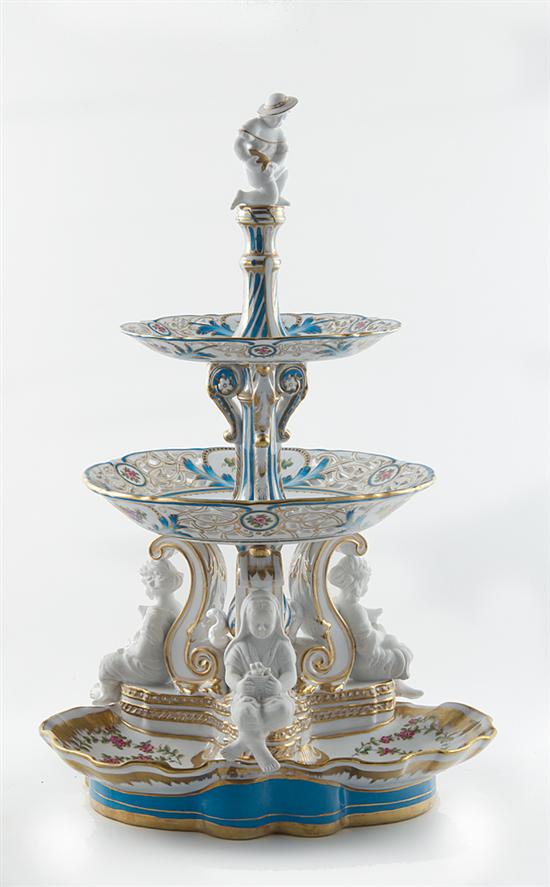 Sevres style porcelain dessert