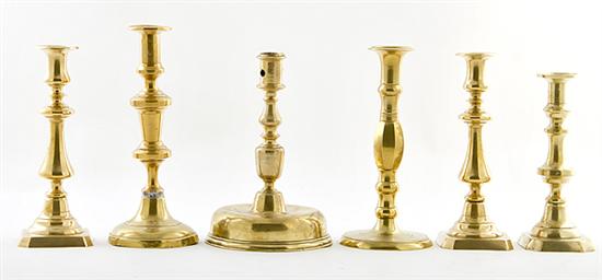 English brass candlesticks 18th/19th