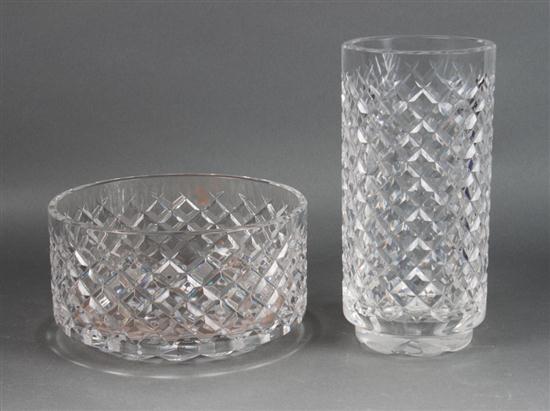 Waterford cut crystal bowl and matching