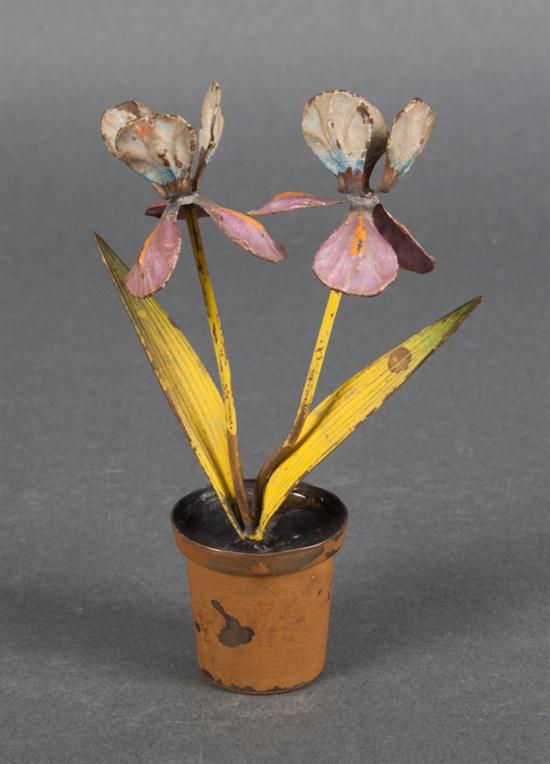 Austrian cold painted bronze of orchids
