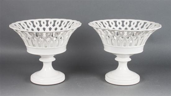 Pair of Porcelain de Paris reticulated 13aa72