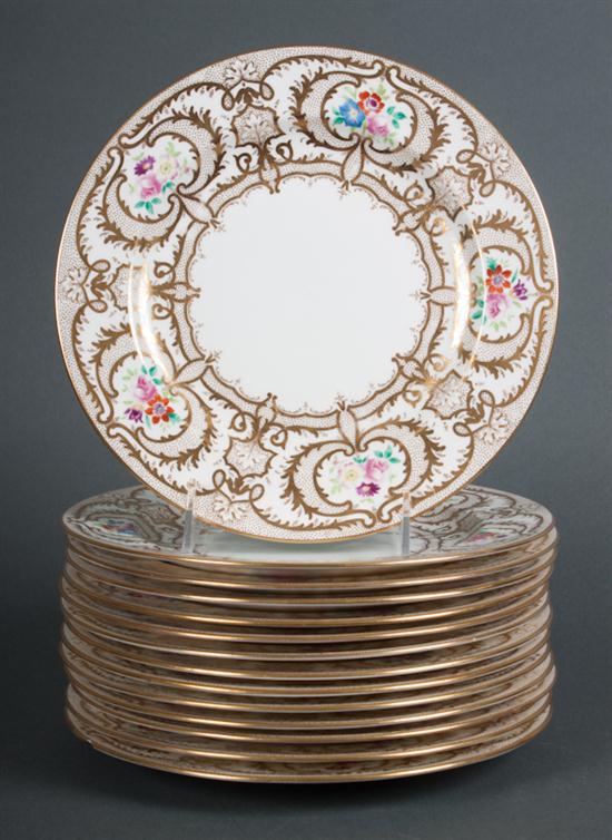 Set of 14 Wedgwood floral and parcel gilt 13aa8a