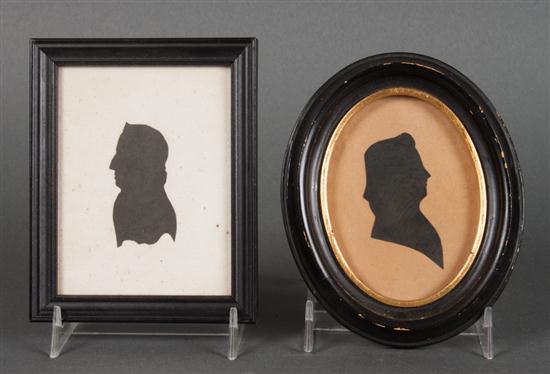 Two framed silhouettes of Southern