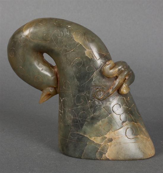 Chinese carved jade rhyton in the 13aab6