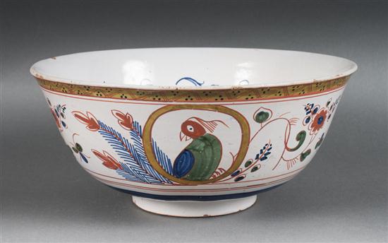 Dutch polychrome Delftware bowl