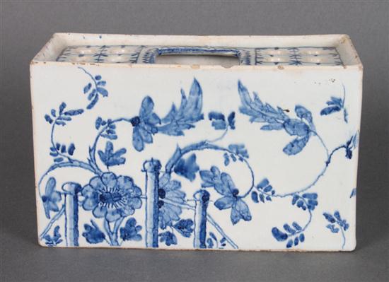 English blue and white Delftware