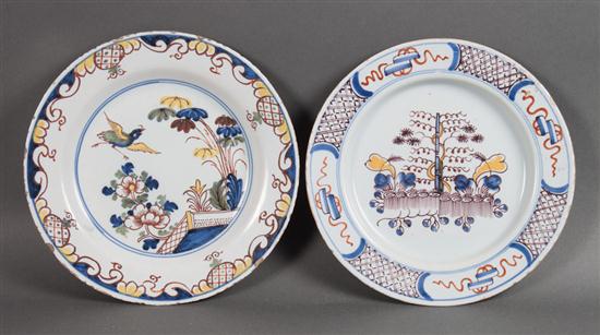 Two Liverpool polychrome Delftware 13aae6