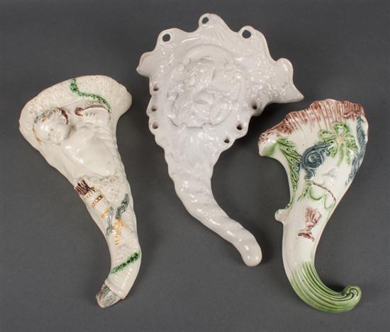 Two Staffordshire creamware wall 13ab0e