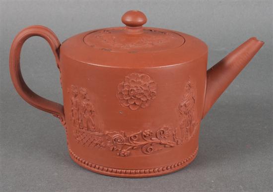 Staffordshire redware drum-form