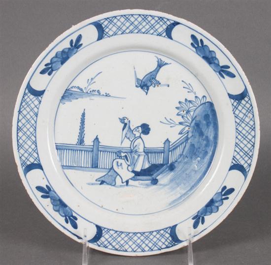 English Delftware plate circa 1740;
