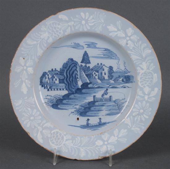 English blue and white Delftware