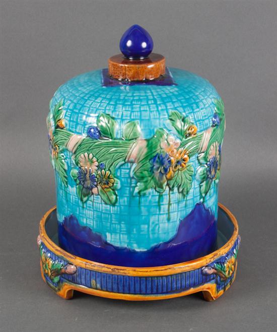 Victorian majolica cheese dome 13ab37