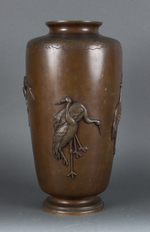 Japanese bronze vase 19th century;