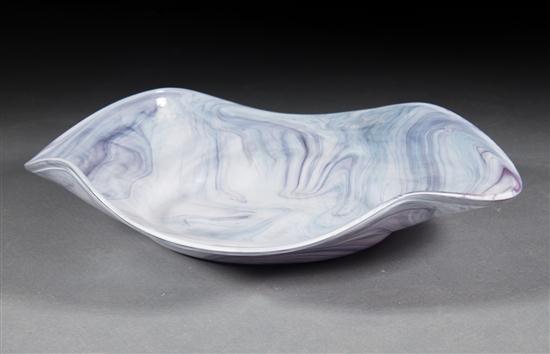 Murano agate glass centerbowl 20th 13ab69
