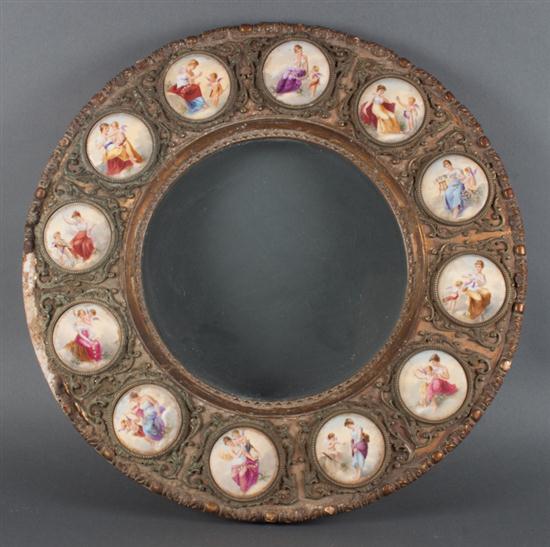 Continental giltwood frame with inset