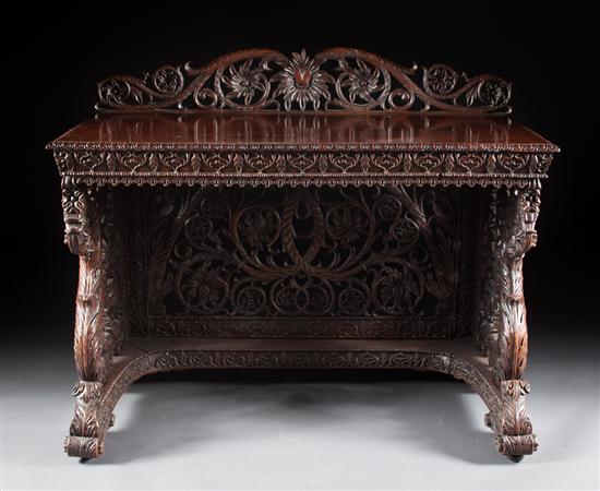 Anglo Indian carved rosewood serving 13abd8