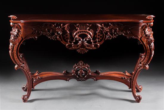 Rococo style carved mahogany console