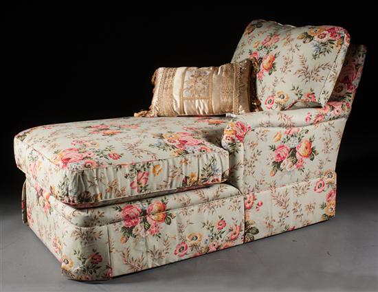 Contemporary floral upholstered
