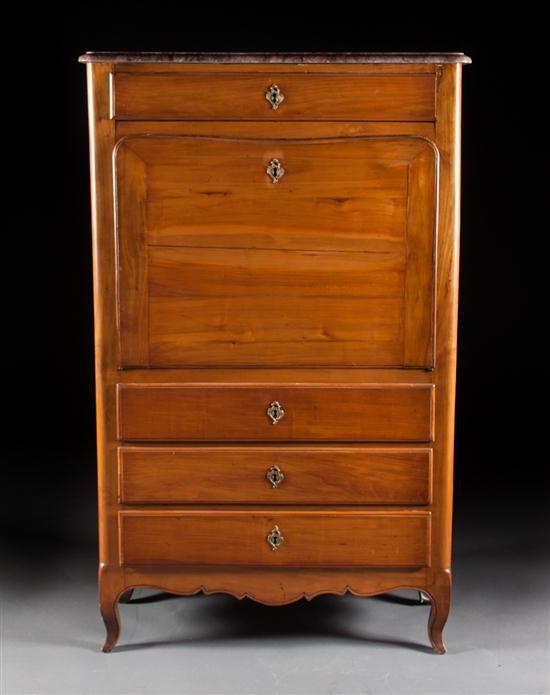 Louis XV style fruitwood marble top 13ac14