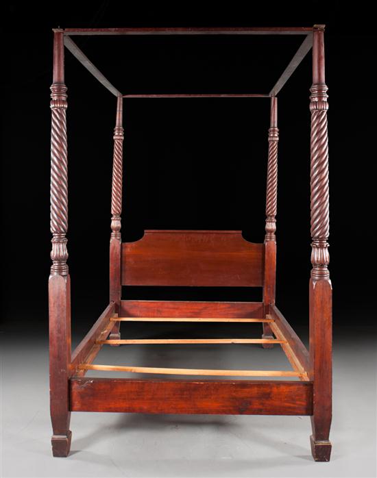 George IV mahogany canopy bedstead