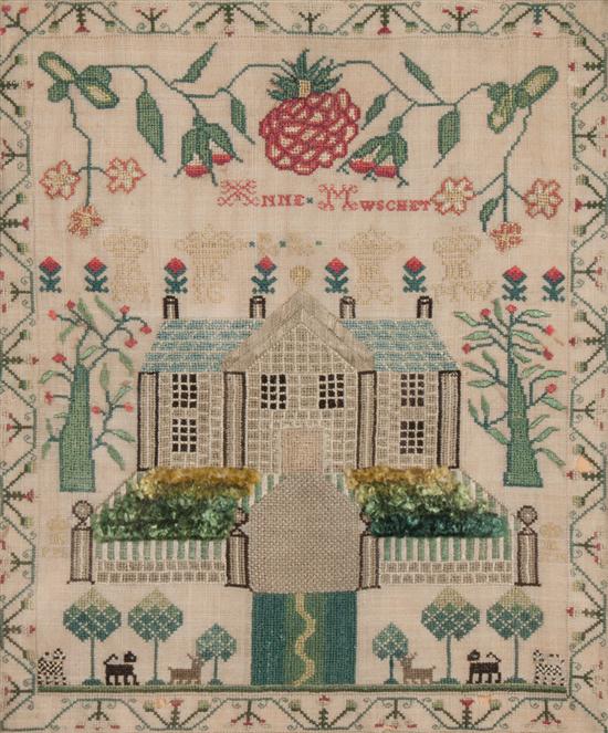 19th century needlepoint sampler 13ac44