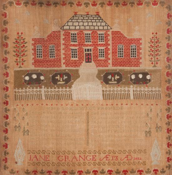 Needlework sampler worked by Jane 13ac40