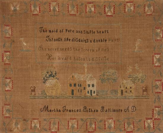 19th century American needlepoint