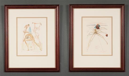 Two Salvador Dali lithographs from 13acac