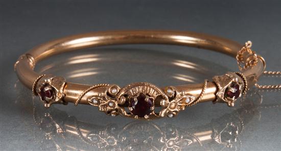 Victorian 14K yellow gold garnet 13acf6