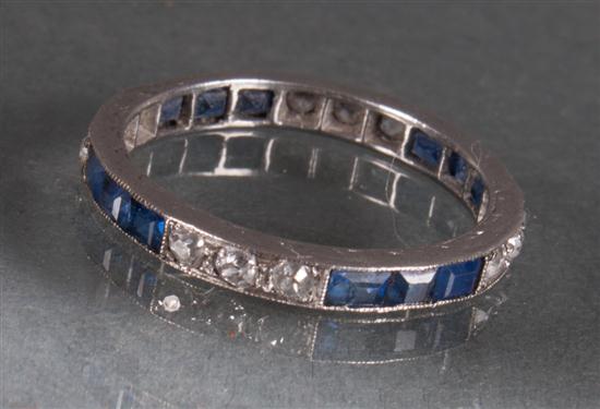 Platinum diamond and sapphire eternity 13ad06