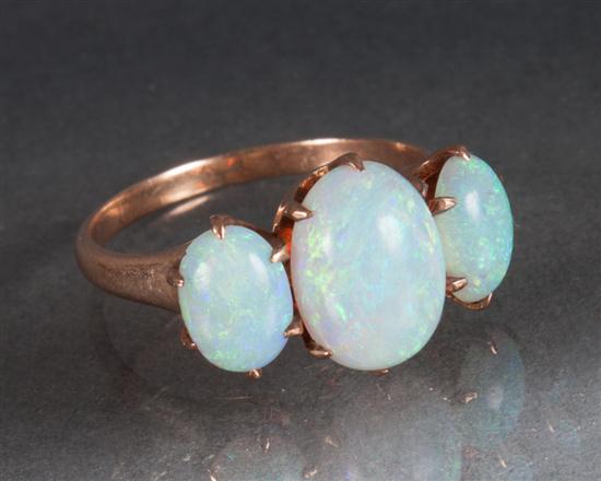 Lady's gold and opal ring size