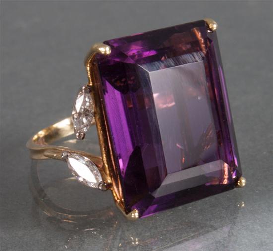 18K yellow gold diamond and amethyst 13ad0a