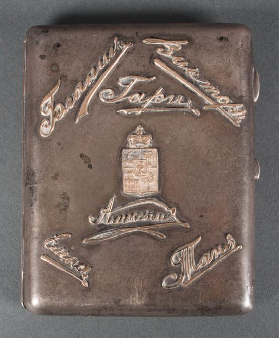 Russian silver cigarette case with 13ad7f