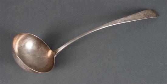 American silver ladle unidentified