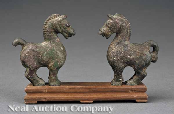 A Pair of Chinese Bronze Horse 13add5
