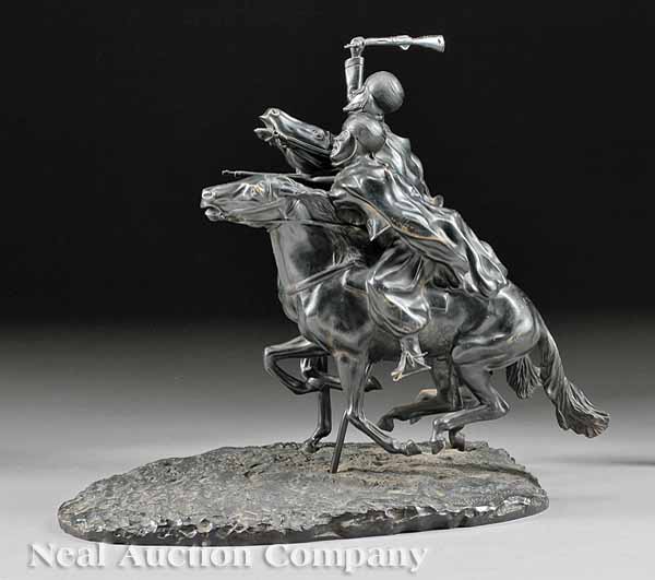 A French Bronze of Advancing Cavalrymen