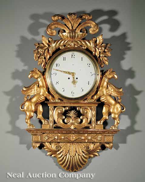 A Swedish Neoclassical Carved and Gilded