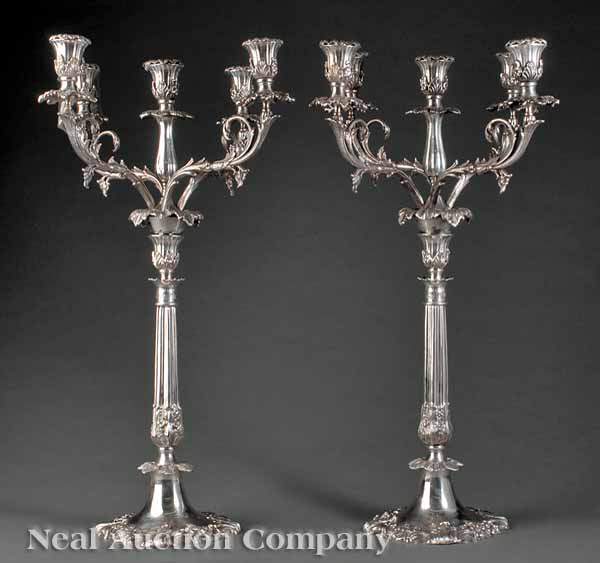 A Pair of Decorative Silverplate