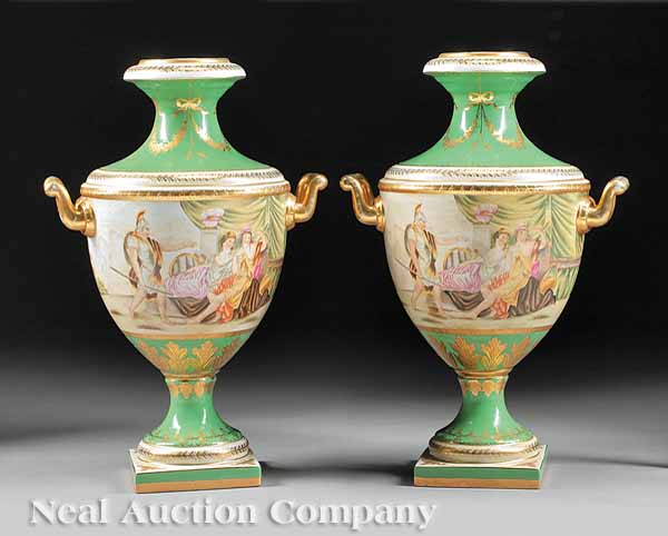 A Pair of Large Polychrome and