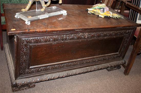 Jacobean style walnut blanket chest