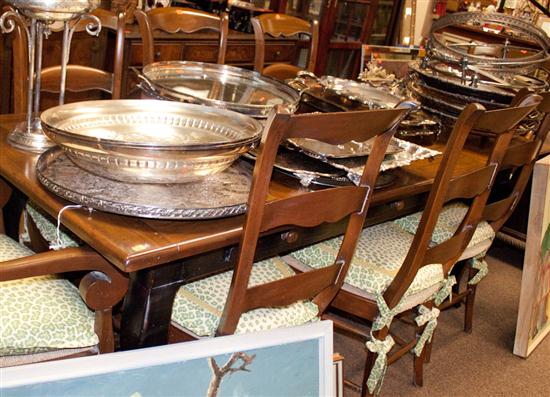 French walnut dining table with 13881f