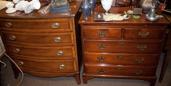 Federal style banded mahogany chest 138842