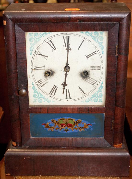 Victorian walnut kitchen clock 13884e