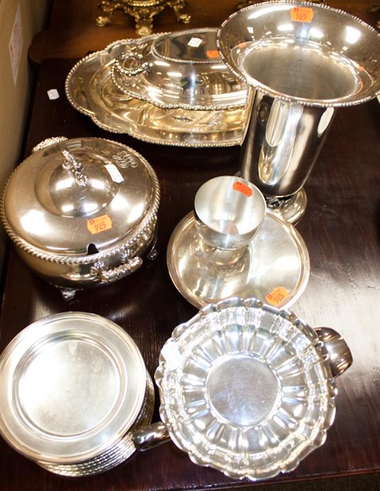 Assorted silver-plated articles including: