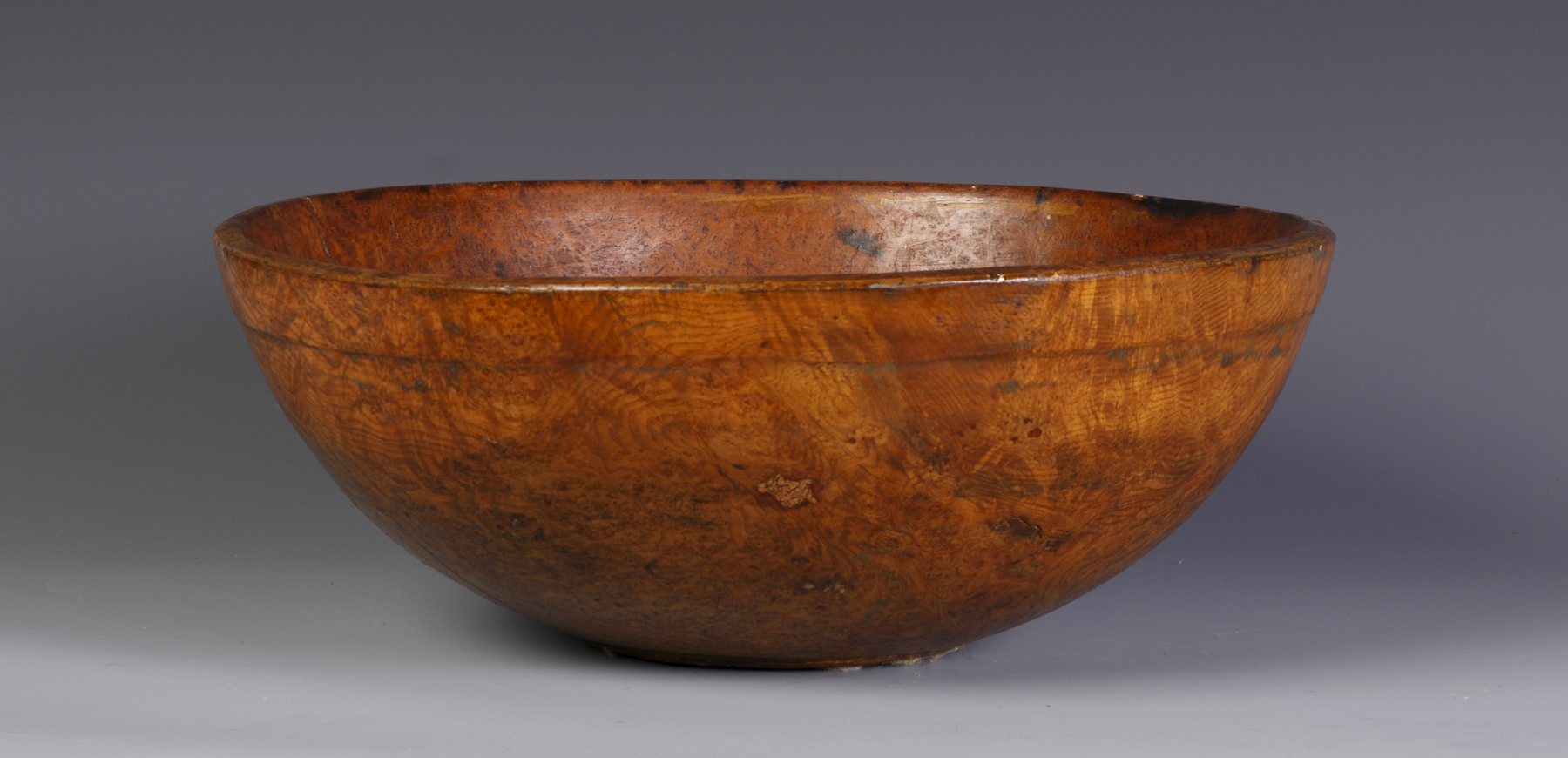 19th Cent Turned Burl Bowl 691  138917